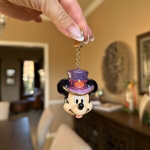 BaubleBar Glittery Purple and Black Mickey Key Holder